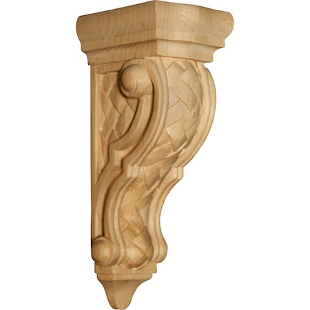 Osborne Wood Products 9 x 3 x 3 1/2 Venice Corbel with Basket Weave in Hickory 8016H